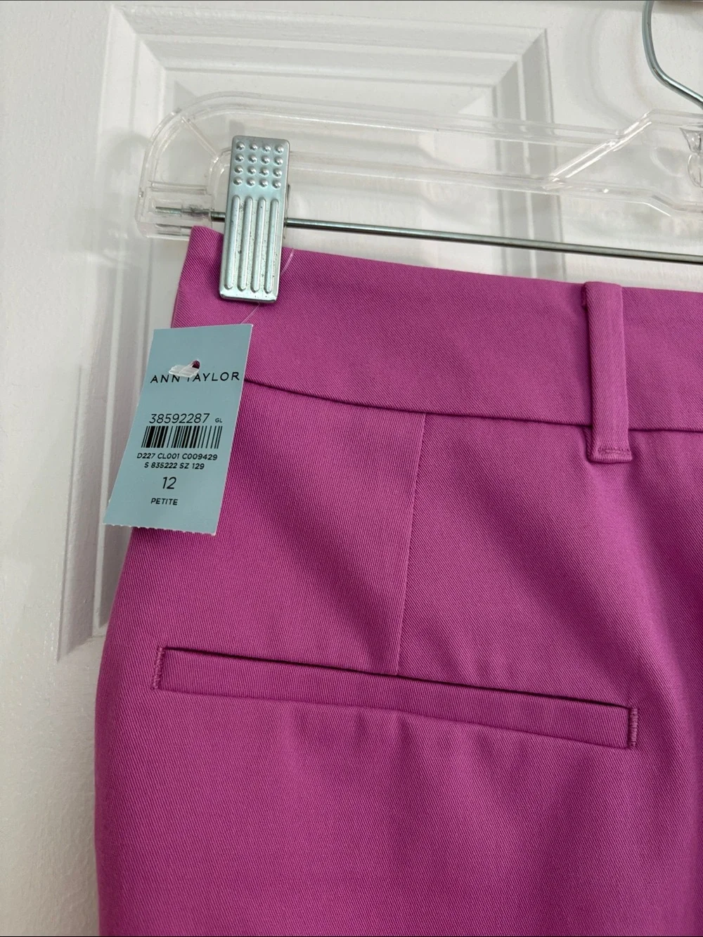 Ann Taylor Classic Broadwalk Shorts in Vivid Magenta Cotton/ Spandex Blend